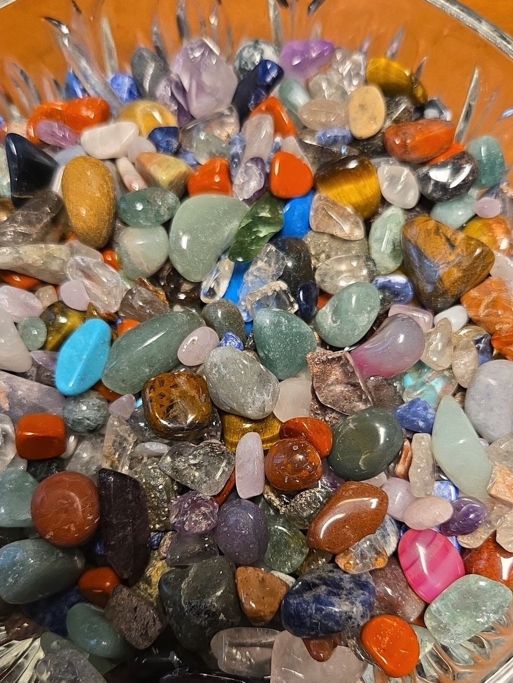Polished Tumbled Multicolored Gemstone Mix
